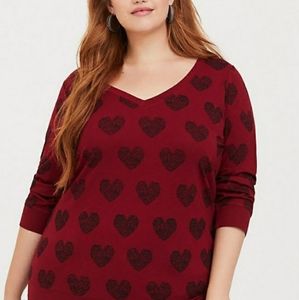 Red black rose hearts